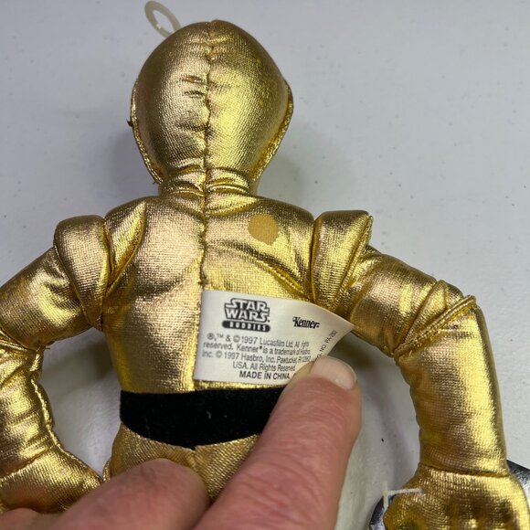 Vintage 1997 Star Wars Buddies C-3PO Plush Toy By Kenner 10 Inches Gold - Picture 14 of 14